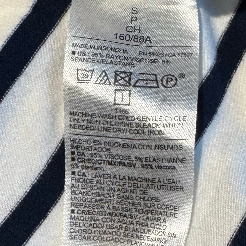 Striped V-Neck Women's Top - Picture 2 of 3